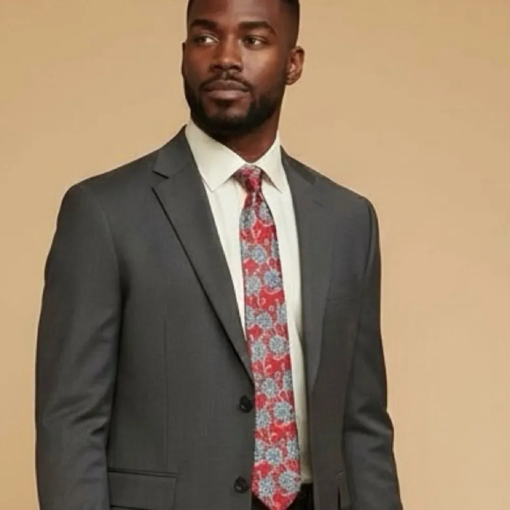 Oscar de la Renta Red Silk Tie Couture‎ Collection